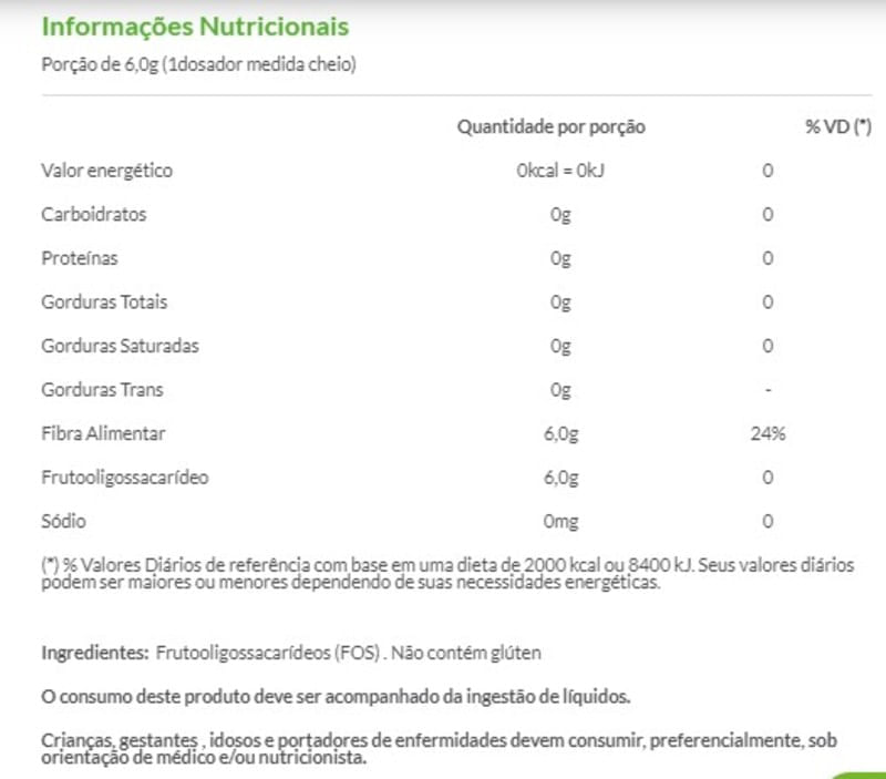 Informações nutricionais