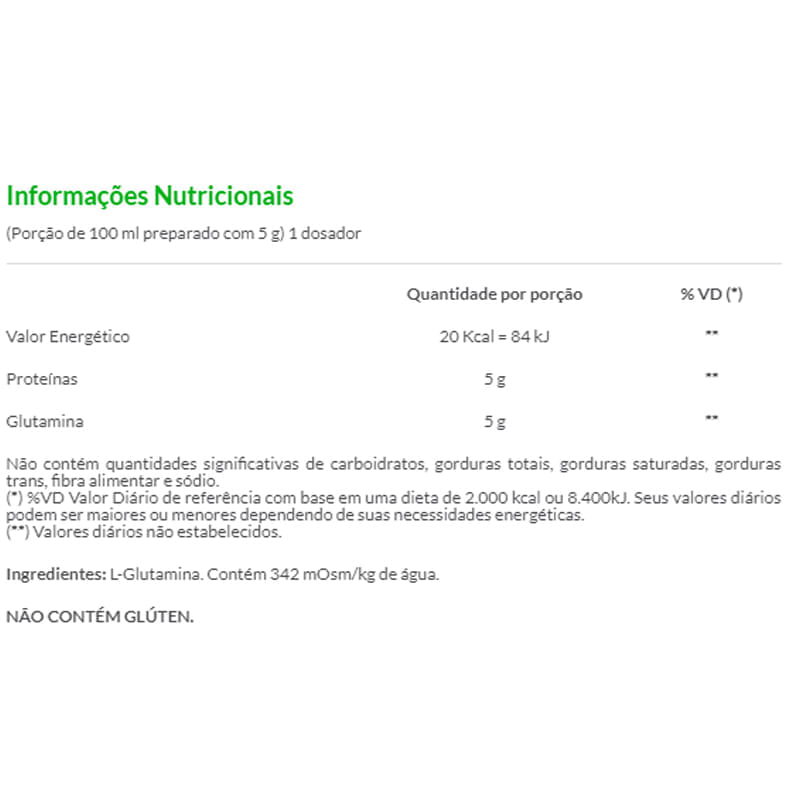 Informações nutricionais