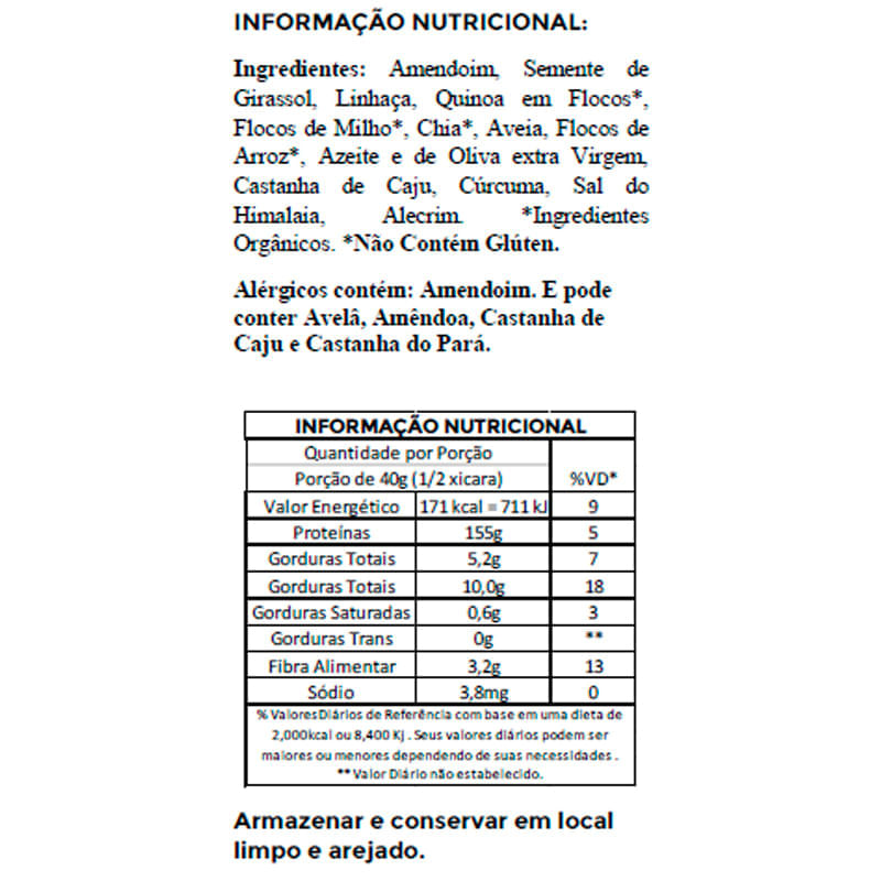 Informações nutricionais