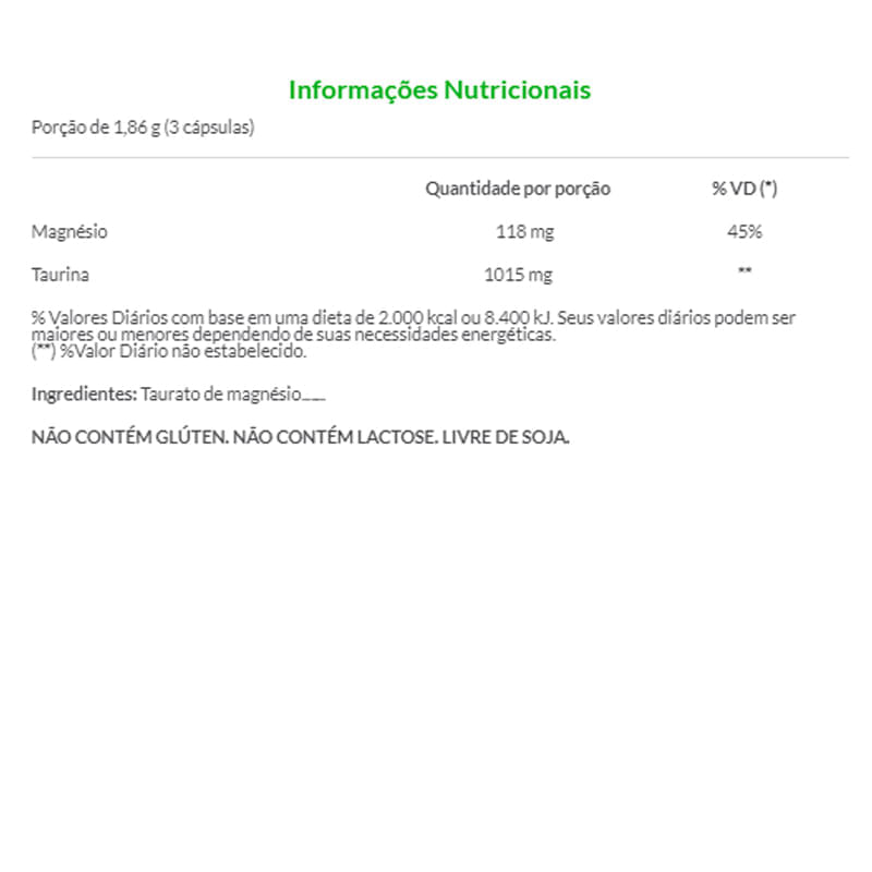 Informações nutricionais