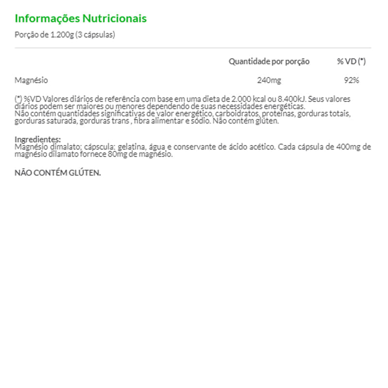 Informações nutricionais