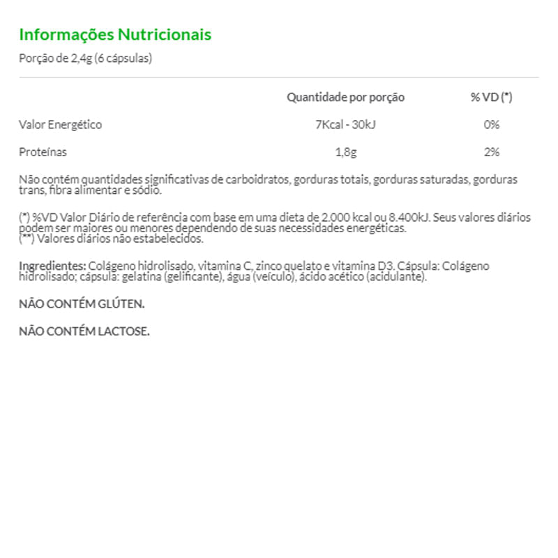 Informações nutricionais