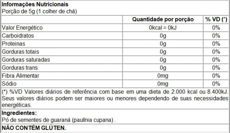 Informações nutricionais