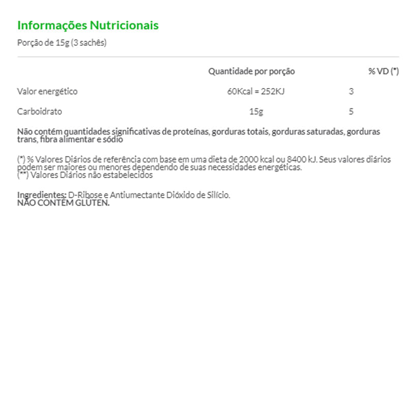 Informações nutricionais