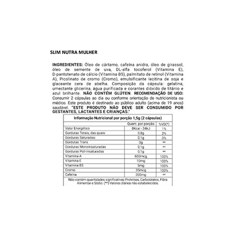 Informações nutricionais