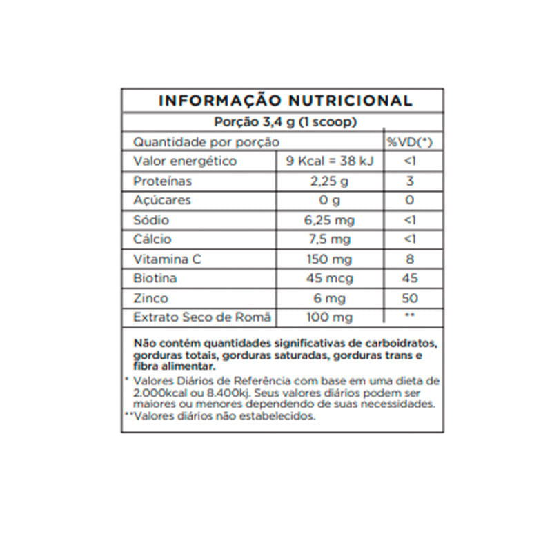 Informações nutricionais