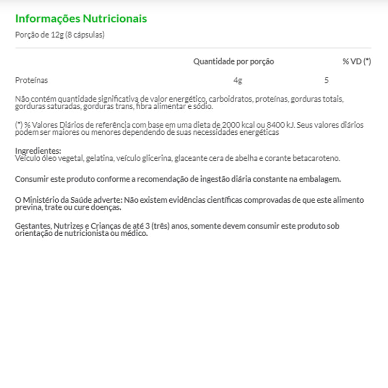 Informações nutricionais