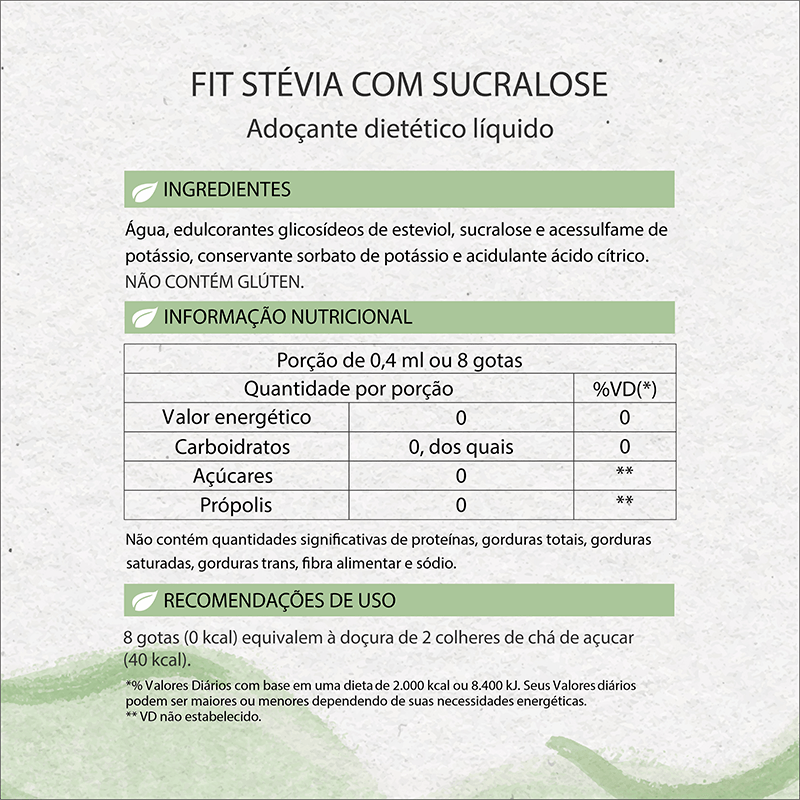 Informações nutricionais