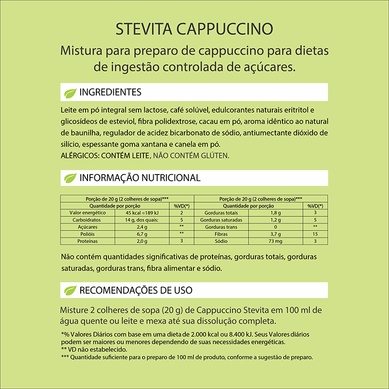 Informações nutricionais