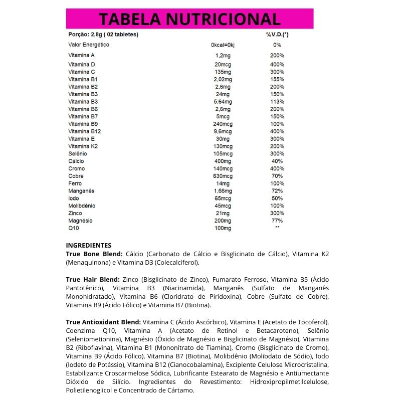 Informações nutricionais