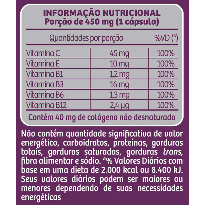 Informações nutricionais