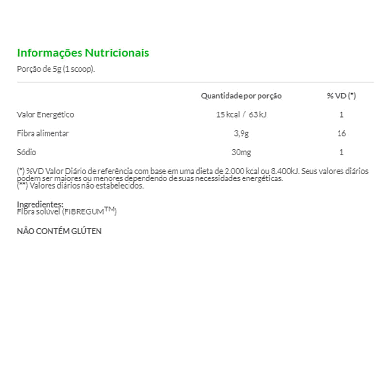 Informações nutricionais