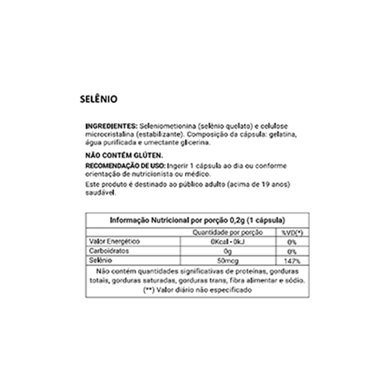 Informações nutricionais