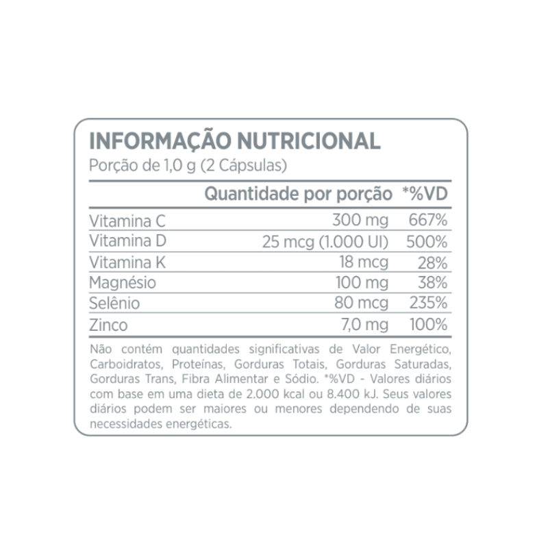 Informações nutricionais