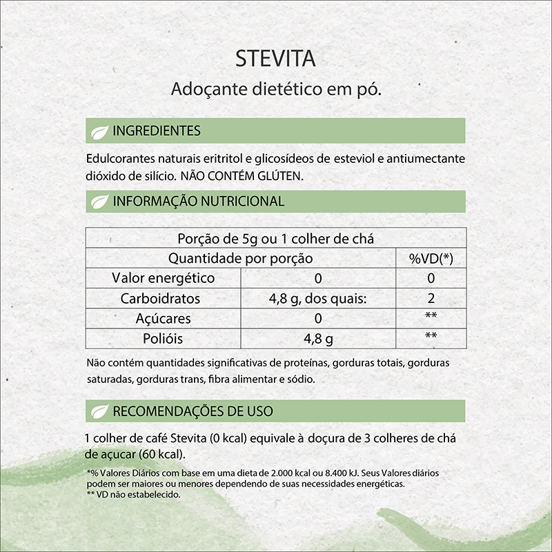 Informações nutricionais