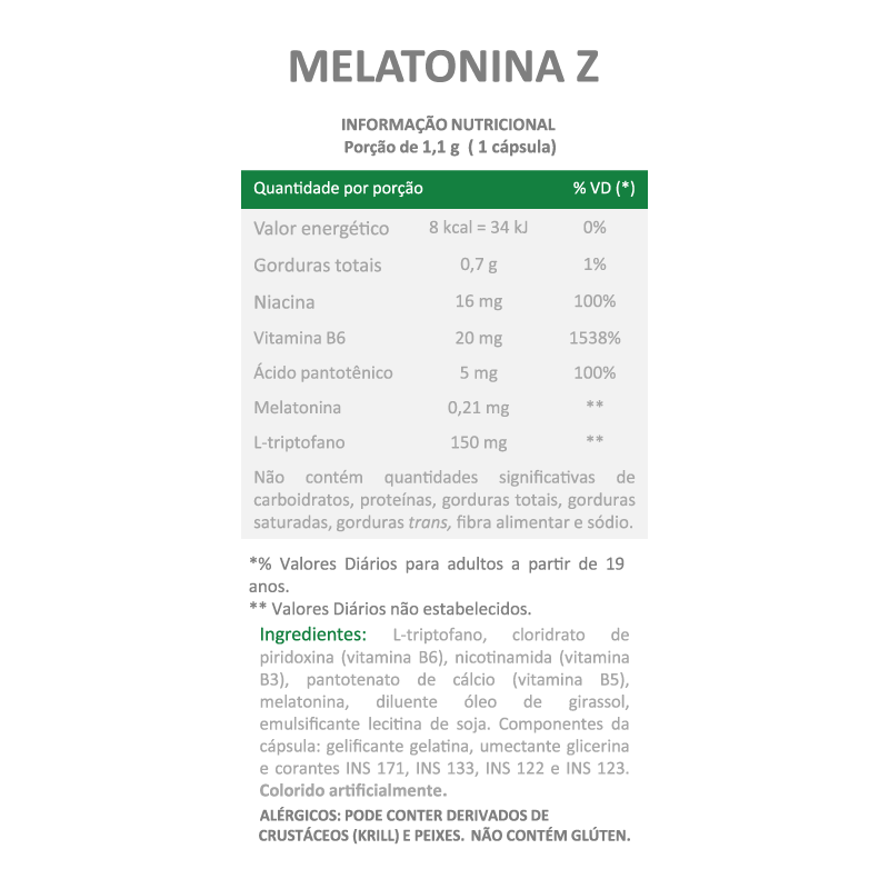 Informações nutricionais