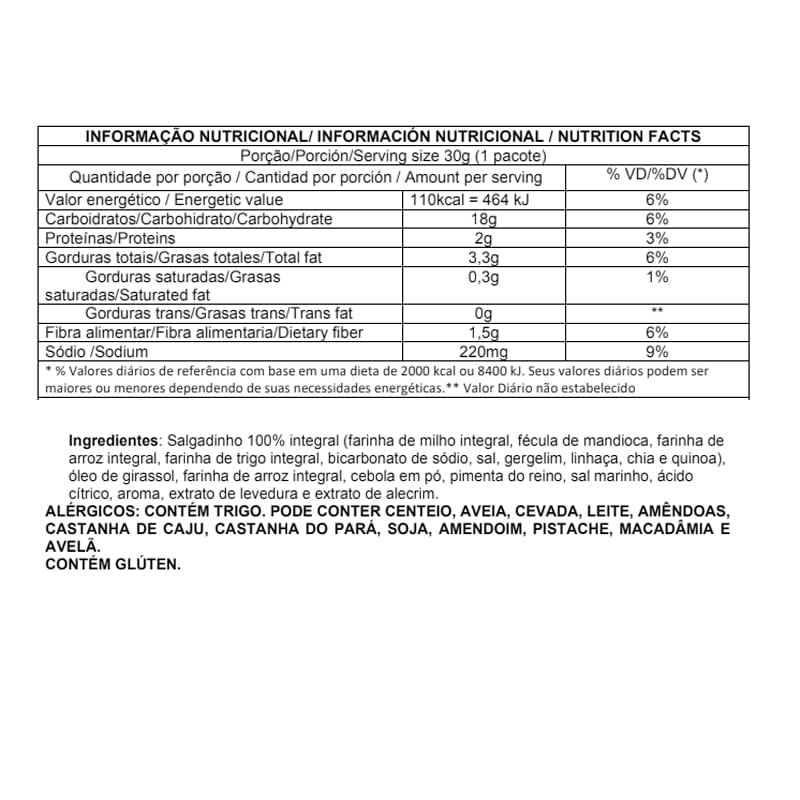 Informações nutricionais