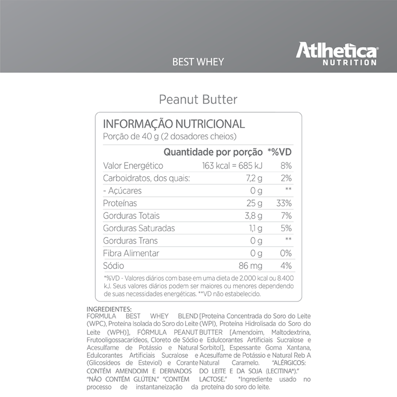 Informações nutricionais