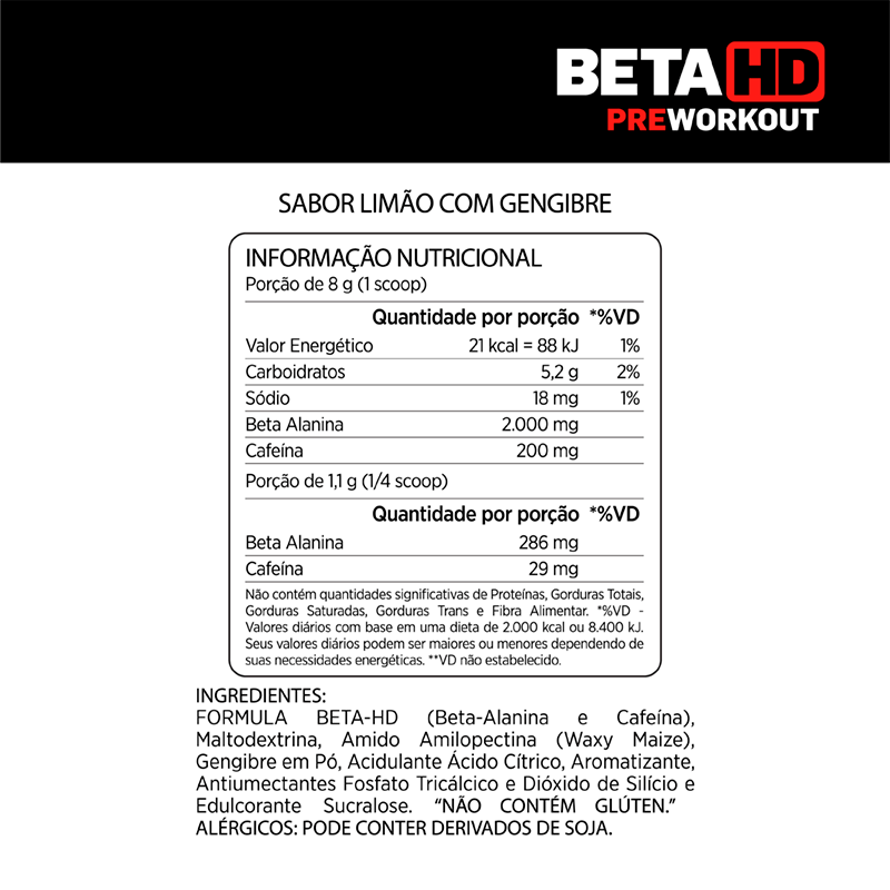 Informações nutricionais