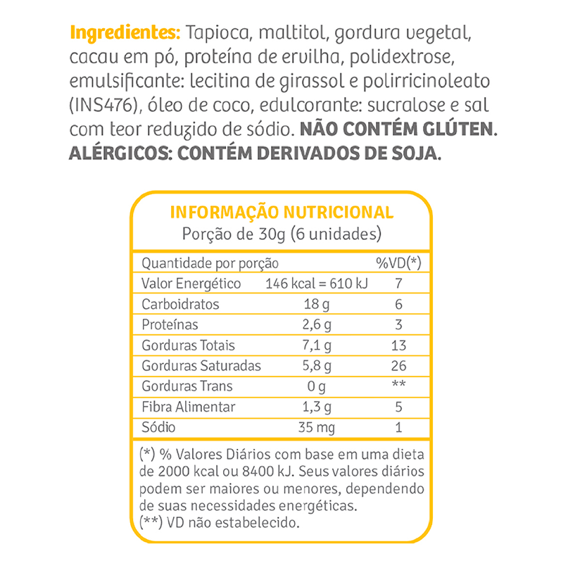 Informações nutricionais