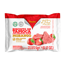 Biscoito Tapioca com Morango 5g - Fhom