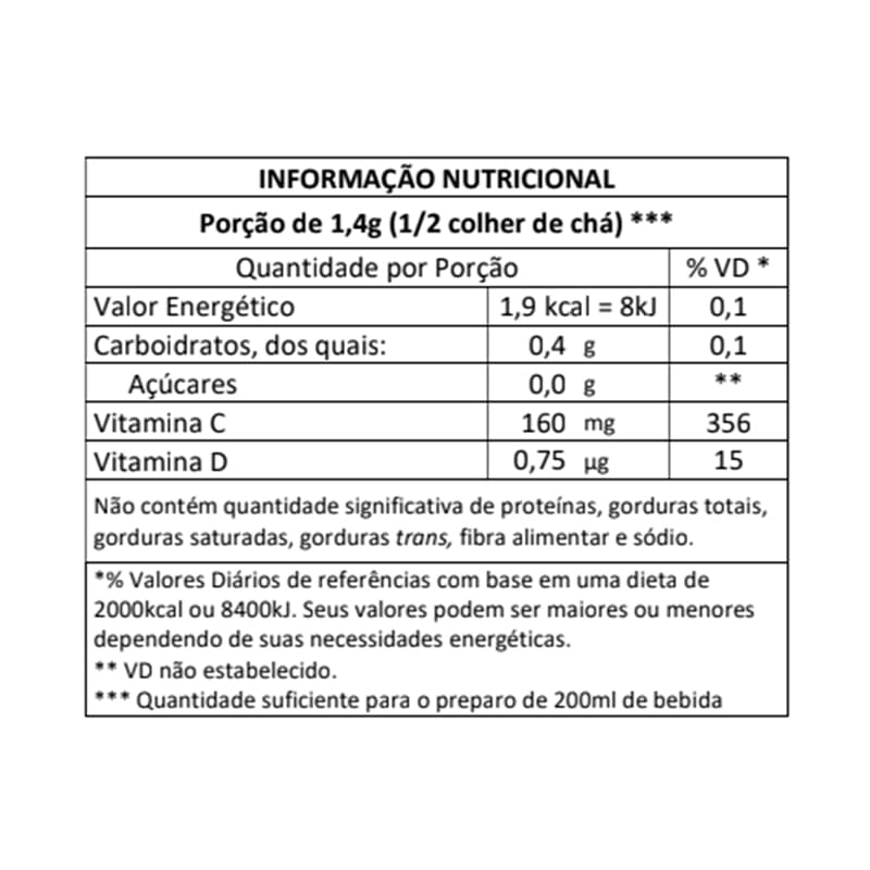 Informações nutricionais