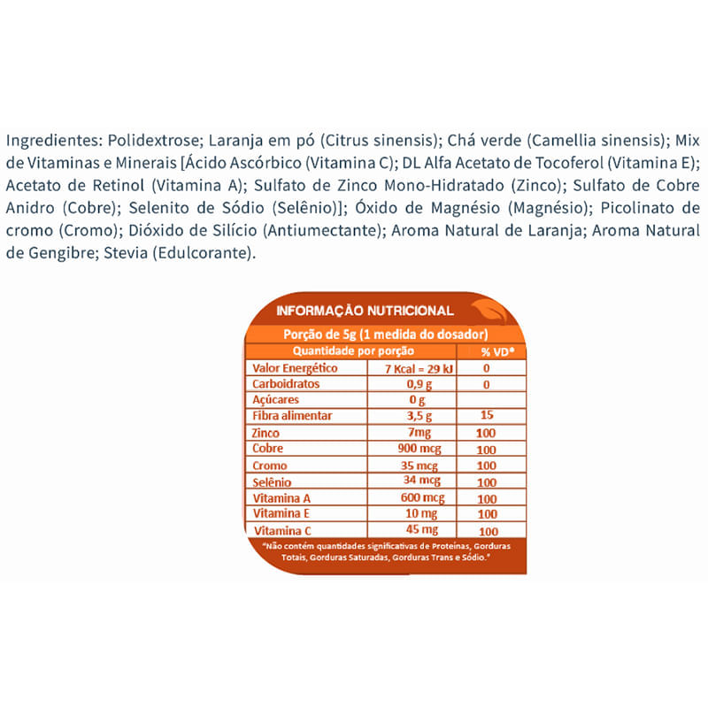 Informações nutricionais