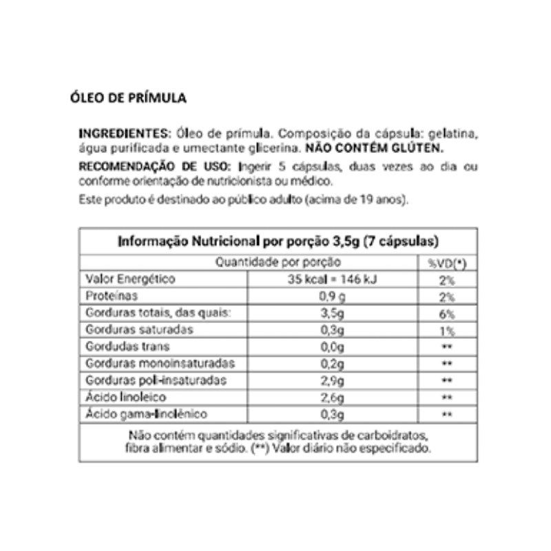 Informações nutricionais