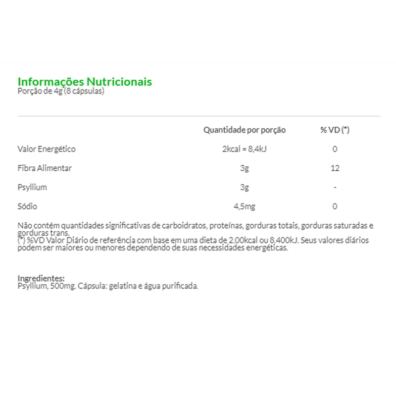 Informações nutricionais