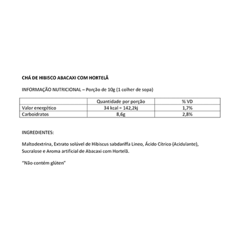 Informações nutricionais