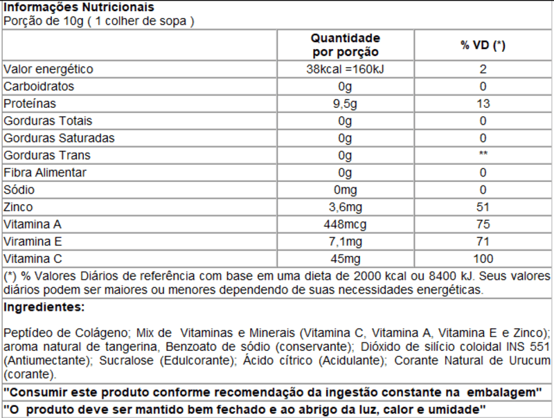 Informações nutricionais