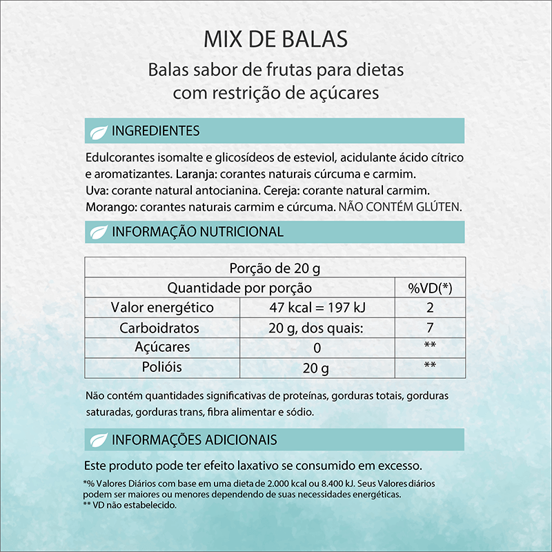 Informações nutricionais