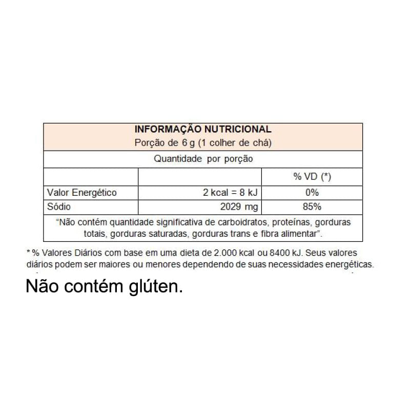 Informações nutricionais