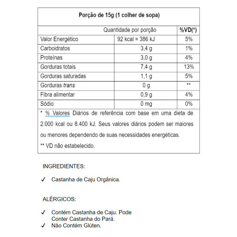 Informações nutricionais