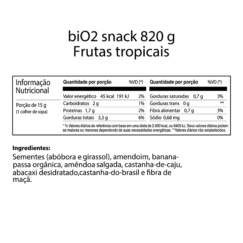 Informações nutricionais