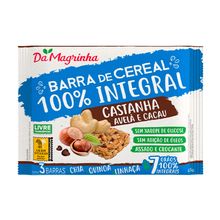 Barra Integral Castanha Avelã Cacau 45g x 3 - Da Magrinha