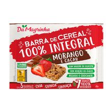 Barra Integral Morango e Cacau 45g x 3 - Da Magrinha