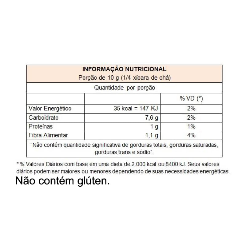 Informações nutricionais