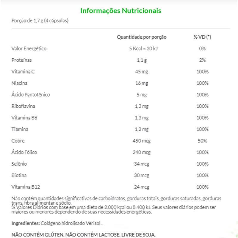 Informações nutricionais