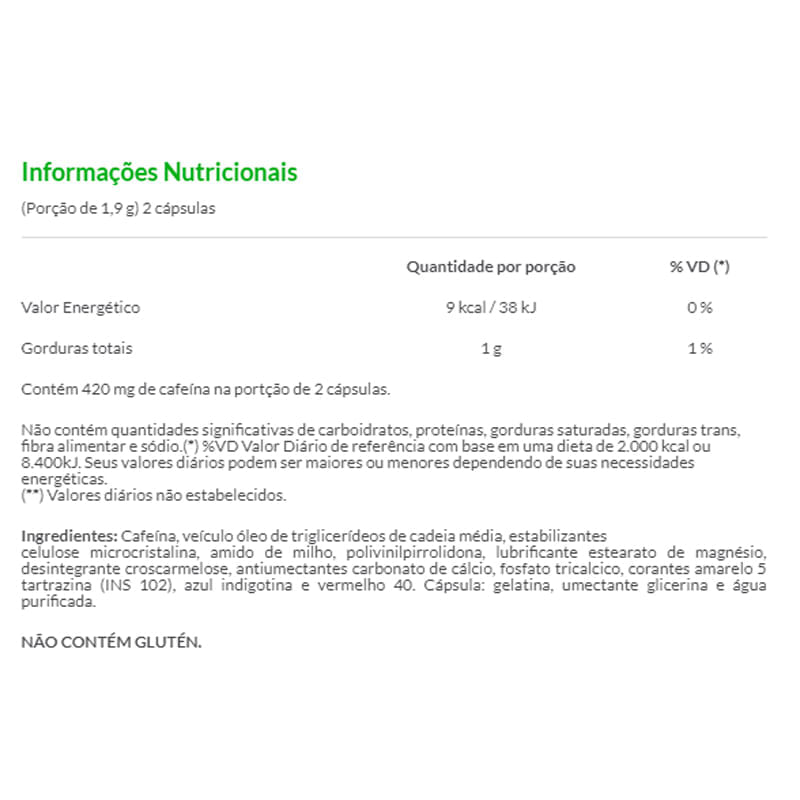 Informações nutricionais