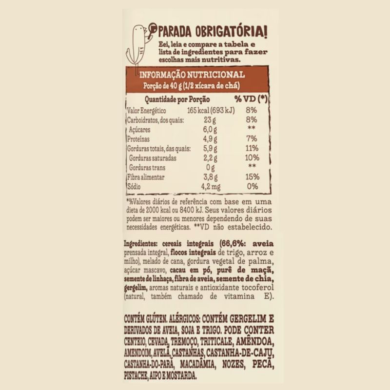 Informações nutricionais