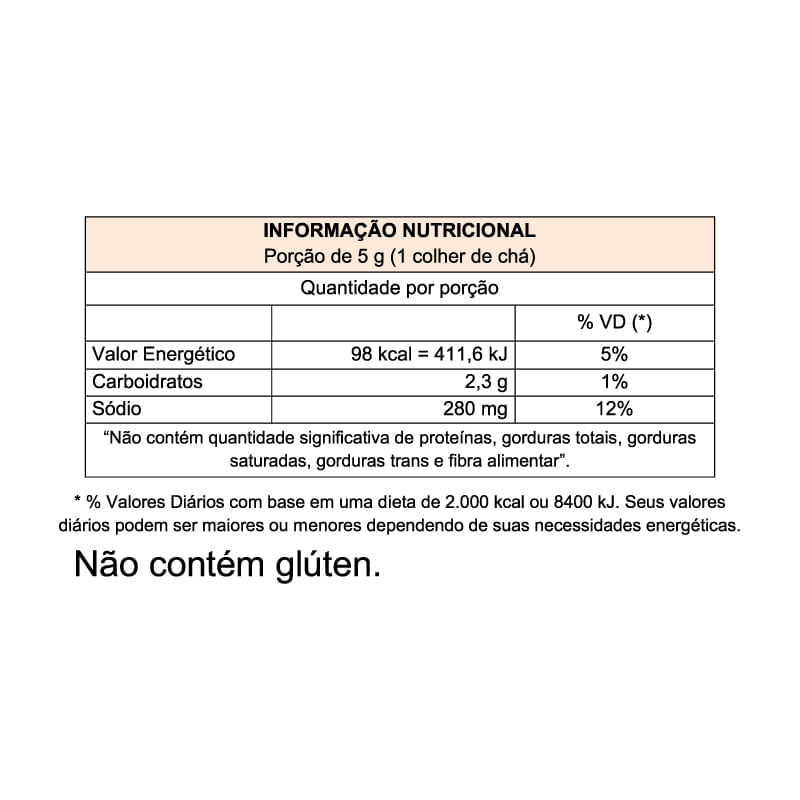 Informações nutricionais