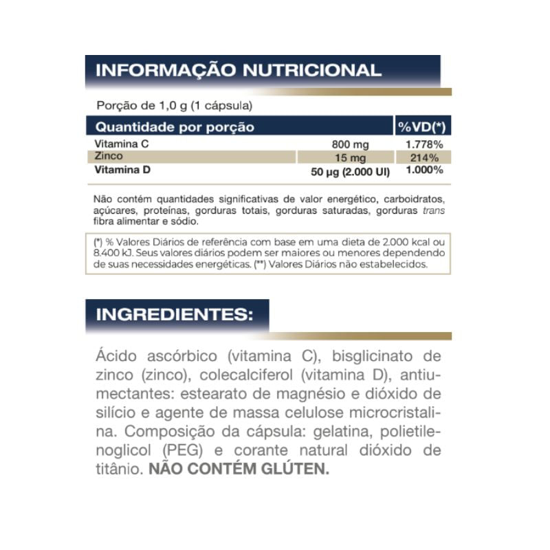 Informações nutricionais