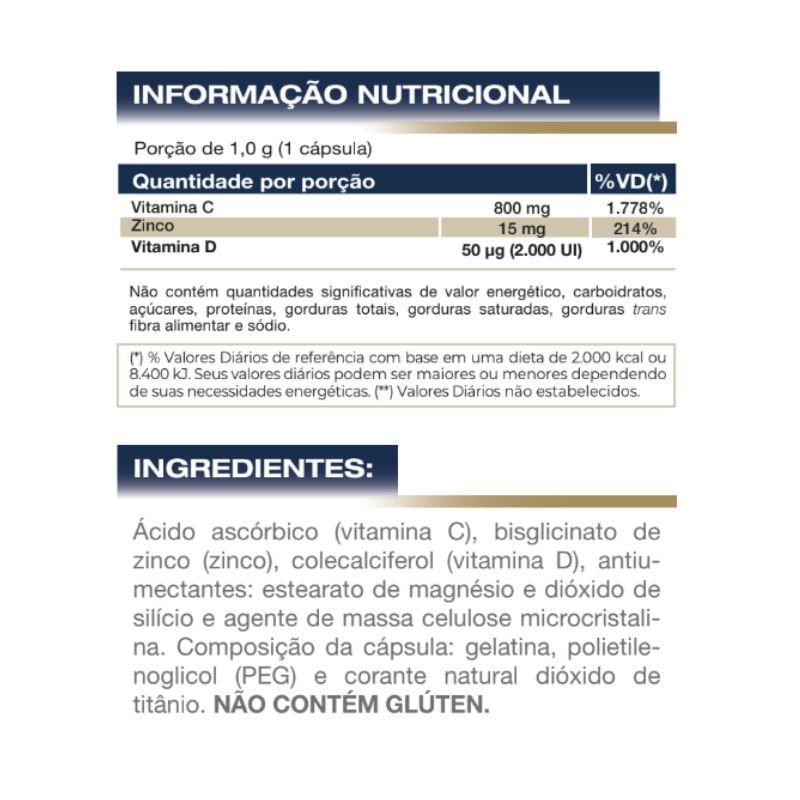 Informações nutricionais