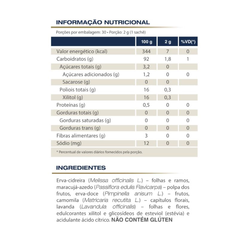 Informações nutricionais