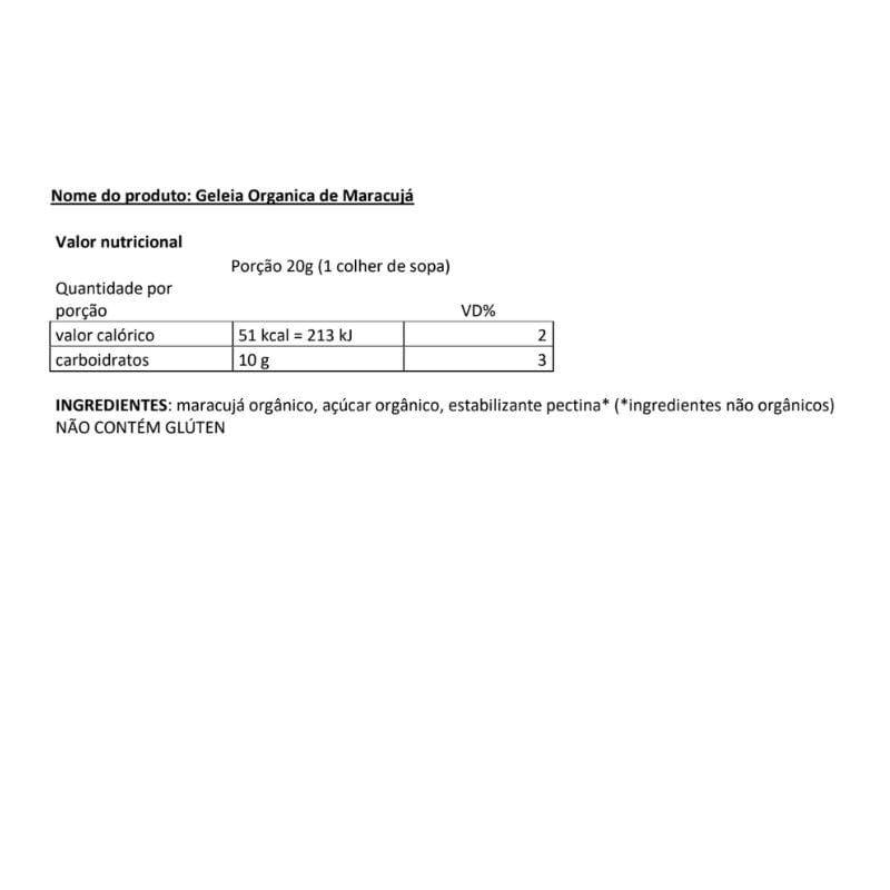 Informações nutricionais