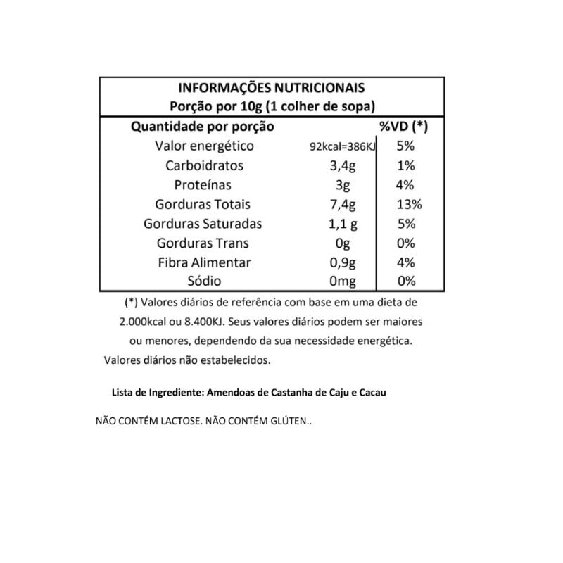 Informações nutricionais