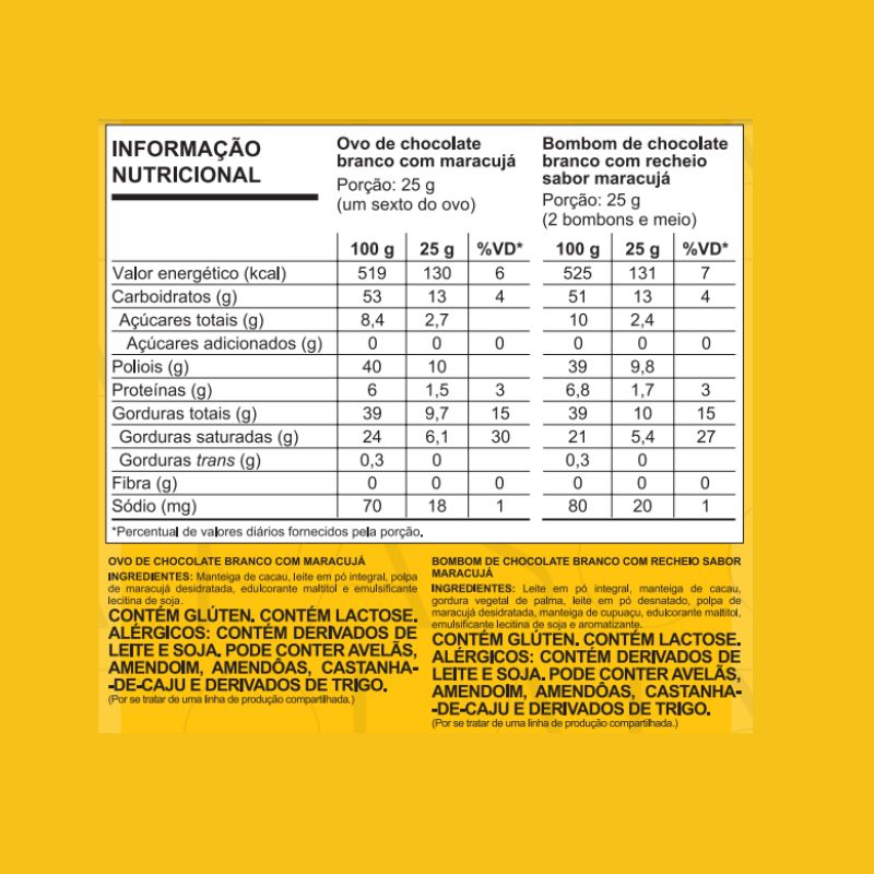 Informações nutricionais