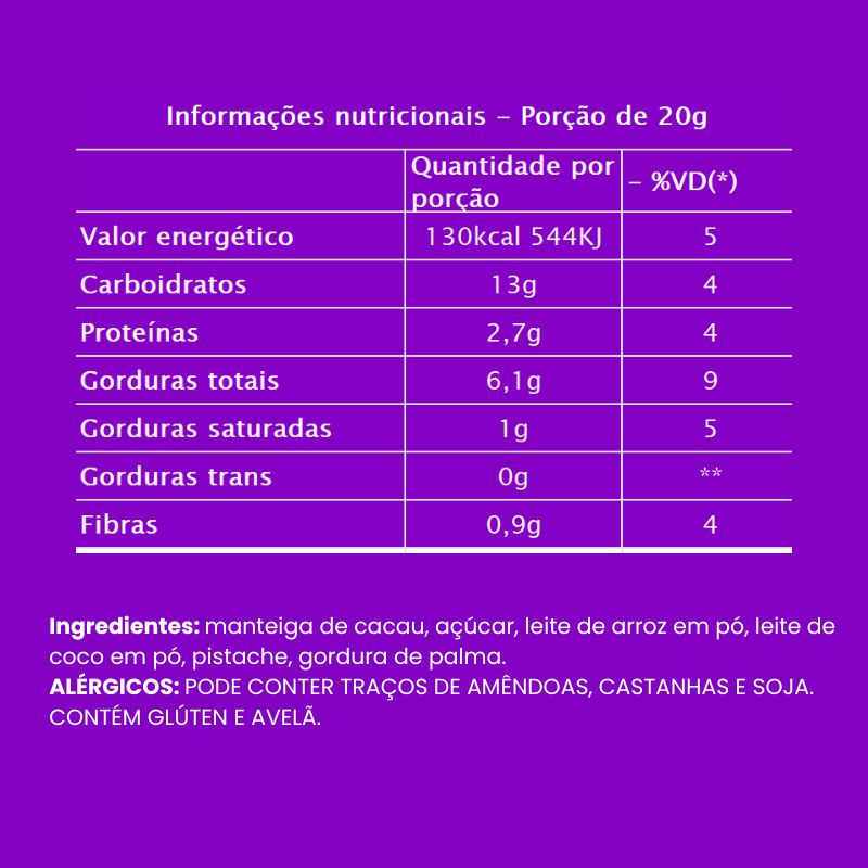 Informações nutricionais