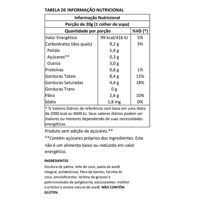 Informações nutricionais